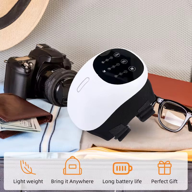 Knæmassage-apparat - Varme, luftpres massage, vibration og infrarødt lys