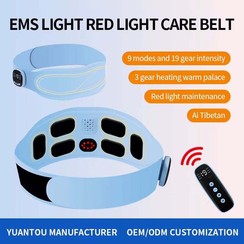 EMS massagebælte - 6-Zoners Lændemassage med  Lys Terapi