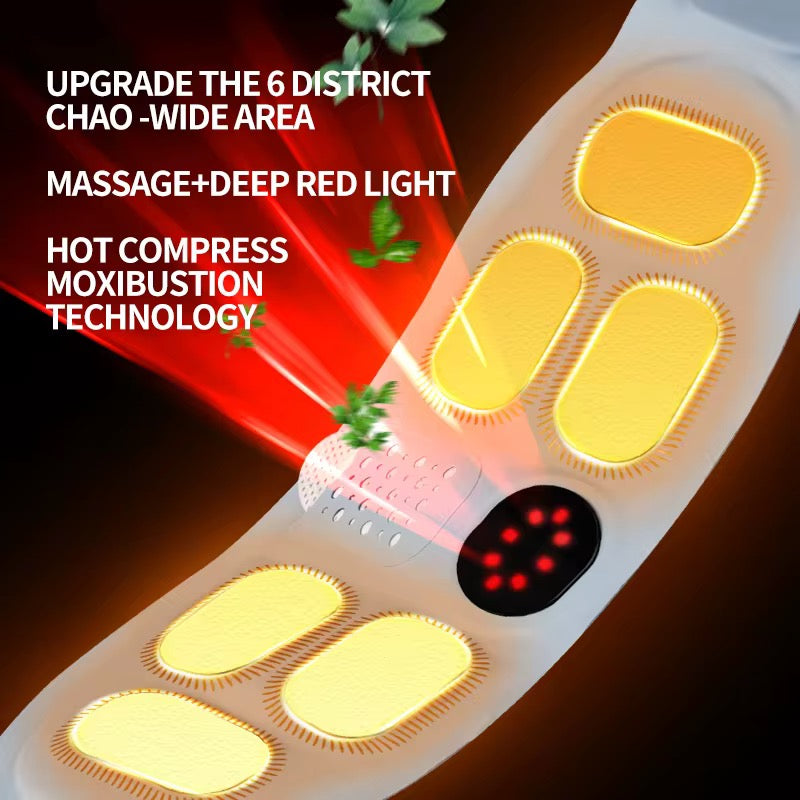 EMS massagebælte - 6-Zoners Lændemassage med  Lys Terapi