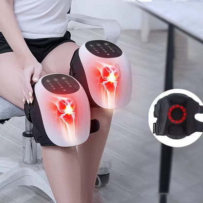 Knæmassage-apparat - Varme, luftpres massage, vibration og infrarødt lys