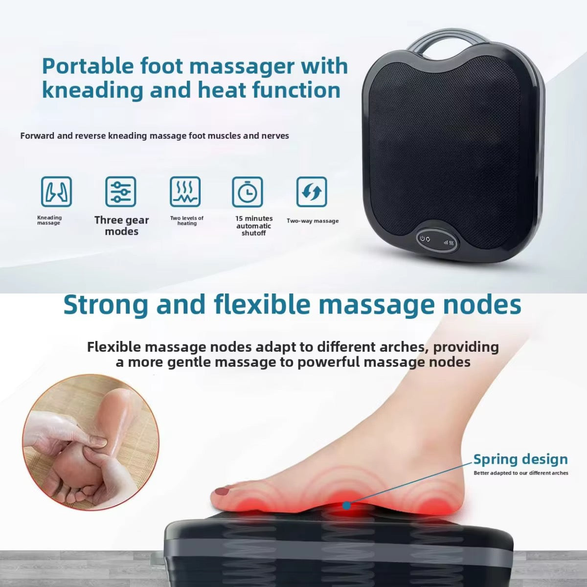 TeraWave Foot Massager – avanceret fodmassage med varme & energiteknologi  - levering start september