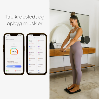 Kropsscanner vægt 2.0 - med indbyttet genopladeligt batteri