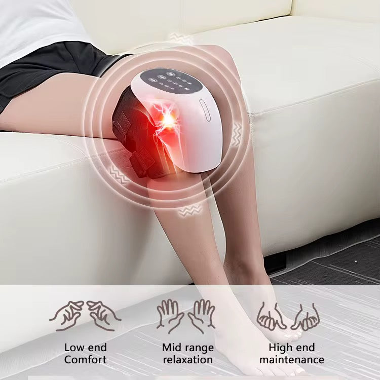 Knæmassage-apparat - Varme, luftpres massage, vibration og infrarødt lys